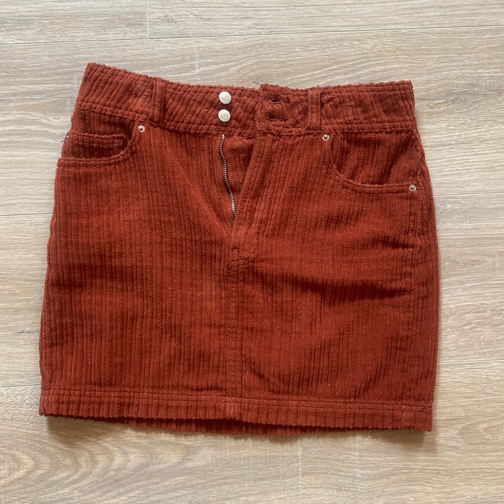corduroy mini skirt